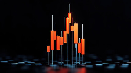 Poster - Dynamic investment strategies showcased through candlestick chart