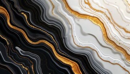 Poster - Abstract art design. Black, gold texture. Stylish graphic pattern. Luxury interior design. Modern design elements. Elegant, luxurious background. Stylish artistic wallpaper. Unique decor ideas.