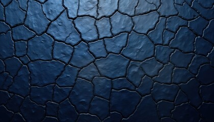 Aufkleber - Dark blue stone texture background with rough cracked pattern. Image shows detailed surface design. Suitable for website backdrop modern design concepts. Abstract pattern for design. Great for