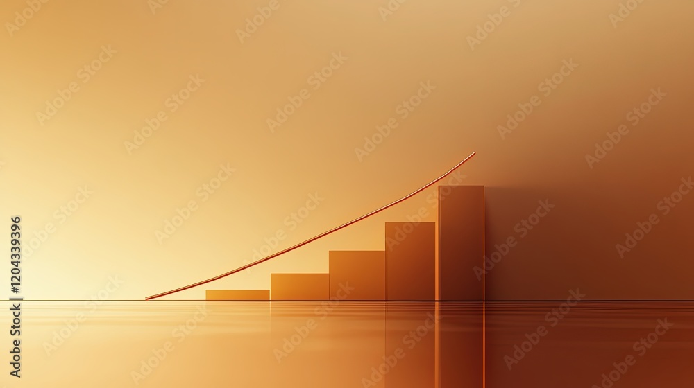 Progress Trejectory Steady Upward Trajectory of a Line Graph Representing Progress and ...