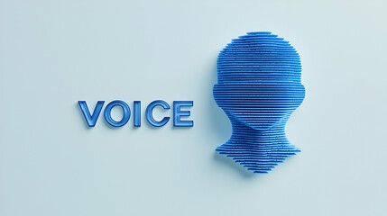 Poster - Silhouette of a head with a speech bubble, conveying thoughts or ideas in a minimalist style, emphasizing communication and expression.