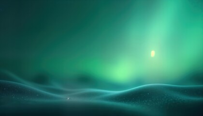 Poster - Abstract teal green-blue gradient background with soft glowing noise texture. Smooth blend evokes calmness, tranquility. Modern design perfect for posters headers. Subtle glow creates serene