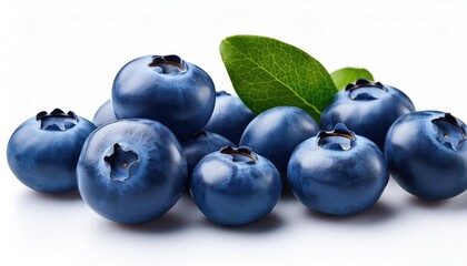 Wall Mural - Blueberries on a white background