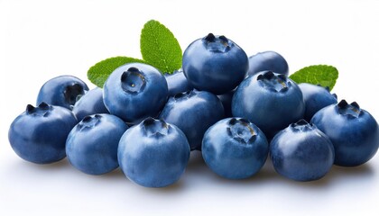 Wall Mural - Blueberries on a white background