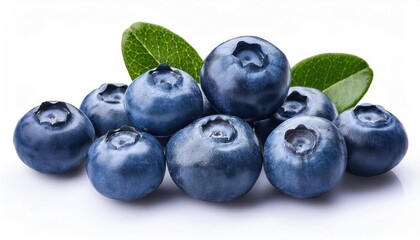 Wall Mural - Blueberries on a white background