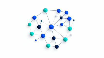 Poster - Network Blueprint, a detailed illustration showcasing interconnected nodes and pathways representing a complex digital communication system.