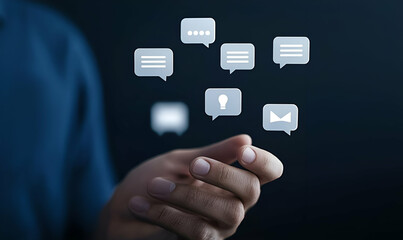 Poster - Digital Engagement, a user immersed in a vibrant digital interface, colorful graphics, dynamic elements, showcasing modern technology interaction.