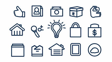 Poster - Iconic representations of diverse actions, minimalist design, clear outlines, engaging visual communication, versatile usage for various contexts