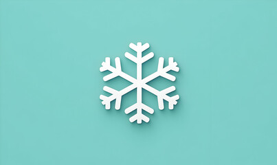Poster - Minimalist Snowflake Design, a sleek and simple representation of a snowflake, capturing the essence of winter elegance through clean lines and subtle shapes.