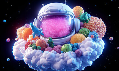 Poster - Surreal AI Optimization, a vivid exploration of artificial intelligence enhancing complex systems in an imaginative, dreamlike environment.