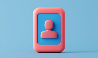 Poster - Video call icon featuring a person engaged in a conversation on a screen, illustrating modern virtual communication dynamics