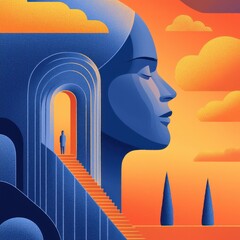 Poster - Ai innovations in cybersecurity digital art futuristic environment abstract viewpoint