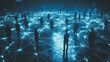 © Teeraphon - abstract professional business team people innovation connection of line from nail node to node on map background , networking concept
