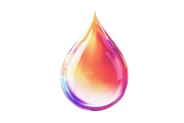 Fototapete - Colorful water droplet reflecting light with vibrant hues and gradient effects. Generative AI