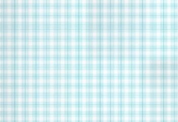 Poster - Light blue, white checkered fabric pattern. Seamless design suitable as background wallpaper. Simple geometric pattern. Perfect for decor, textile design, fashion projects. Modern, stylish. Versatile