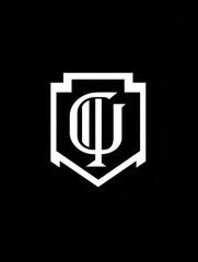 Leinwandbilder - Unique and bold logo design featuring a modern monogram with sharp lines and a contrasting black background. Generative AI