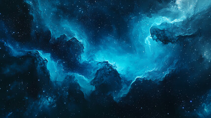 green blue aurora borealis on starry sky northern sea wave reflection nature nebula cosmic starry ba