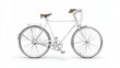 © Rizqiana - White vintage bicycle on white backdrop, studio shot.