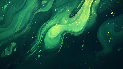 Wall Mural - abstract green galaxy space background, colorful cosmos universe backdrop. abstract galaxy. illustra