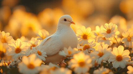 white dove on the branch