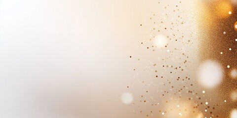 Poster - A white background with gold glitter and a blurry edge. The glitter is scattered all over the background, giving it a festive and celebratory feel
