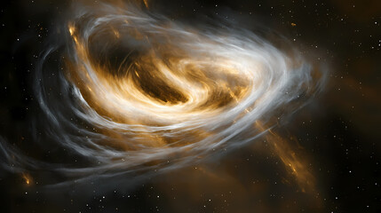 Wall Mural - a cosmic storm with swirling particles of gas and dust creating a tempestuous display of galactic tu