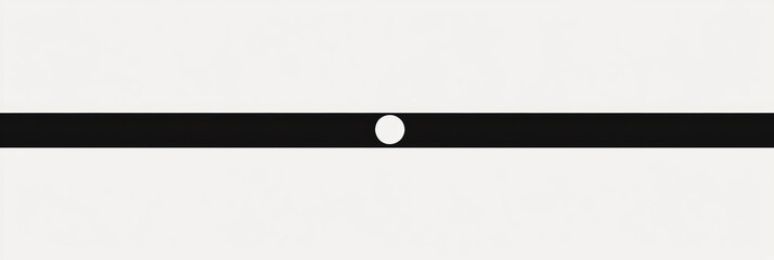 Fototapete - simple and clean design featuring a black line with a central white circle on a light background. ge
