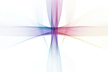 Poster - Colorful abstract patterns create a vibrant visual experience in a minimalist design. Generative AI