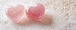 © Best Wishes Art - Cute pink heart-shaped candies resting on soft pink background, creating a romantic and dreamy aesthetic. Perfect for Valentine's Day, love, or sweet-themed concepts.
