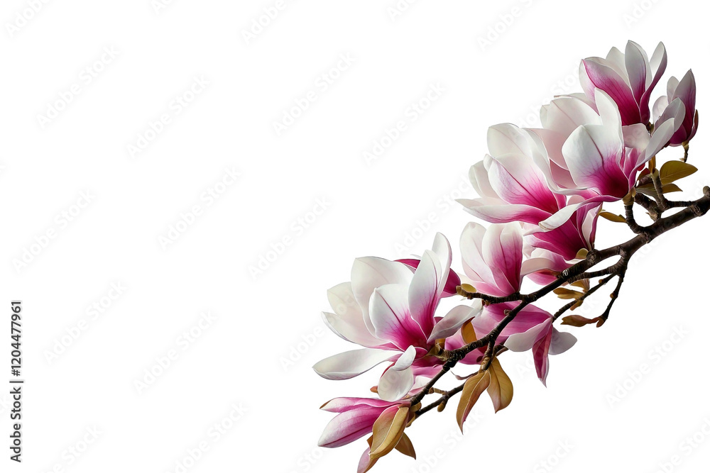 Magnolia flower isolated on white background with copy space Stock ...