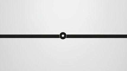 Poster - Minimalist design featuring a black line with a central circle on a white background showcasing modern aesthetic principles. Generative AI