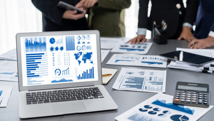Poster - business data dashboard provide brisk business intelligence analytic for marketing strategy planning
