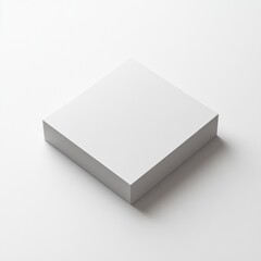 Leinwandbilder - Smooth white box placed on a clean surface with a minimalist aesthetic in a bright setting. Generative AI