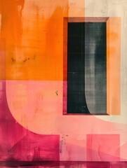 Aufkleber - Colorful rectangles and geometric shapes create an abstract and modern art background