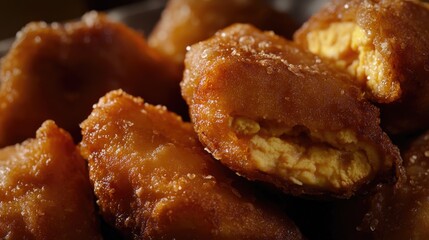 Aufkleber - A plate filled with various fried foods such as fries, chicken nuggets, and onion rings