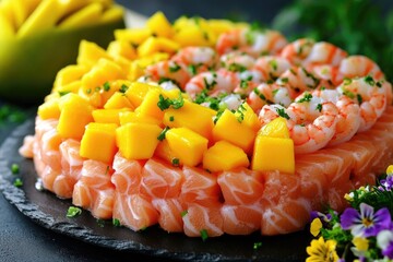 Poster - Close-up shot of a plate of food, great for editorial use