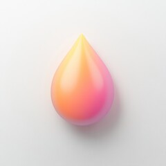 Leinwandbilder - Colorful teardrop shape with a smooth surface on a light background evokes a sense of tranquility and artful design. Generative AI