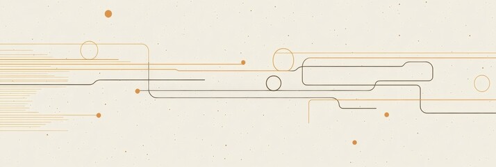 Leinwandbilder - Abstract design featuring dynamic lines and circles on a textured background. Generative AI