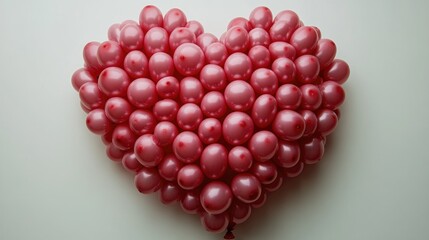 Poster - A bouquet of red balloons forming a heart shape, great for Valentine's Day or any romantic occasion