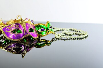 Poster - A close-up view of a mask lying on a table