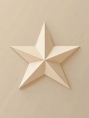 Fototapete - Decorative star wall art in a modern interior setting showcasing a minimalist design approach. Generative AI