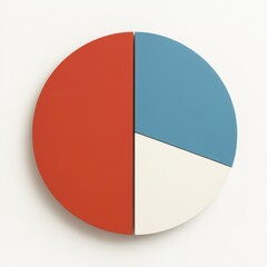 Leinwandbilder - Colorful pie chart illustration with distinct sections for visual representation of data and statistics. Generative AI