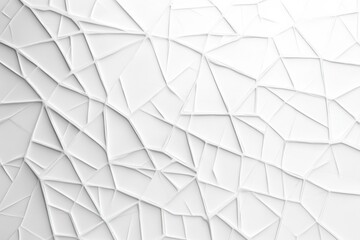 Poster - Abstract white geometric pattern with textured triangular shapes creating a modern and clean aesthetic. Generative AI