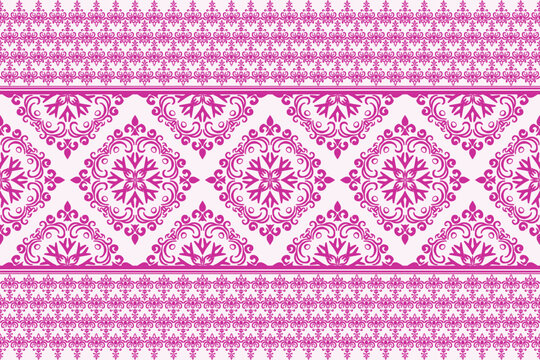 Damask luxury decorative textile pattern. Design for fabric, clothing, wrapping, curtain, carpet, wallpaper, background, cushion and embroidery.