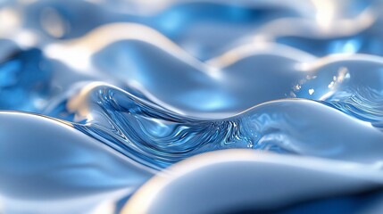 Wall Mural - Abstract blue liquid wave texture background