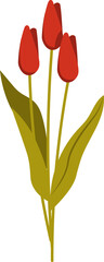 Wall Mural - tulip flowers handdrawn