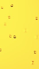 Fototapete - Super slow motion of flowing oil bubbles. Filmed on high speed cinema camera, 1000fps. Vertical aspect ratio.