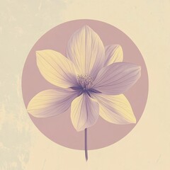 Poster - Beautiful flower with delicate petals displayed against a soft pastel background showcasing natures elegance. Generative AI