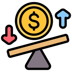 Poster - Variable Cost Outline Color Icon
