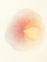 Aufkleber - Soft pastel swirl of colors resembling a flower, beautifully blending pink and yellow hues with a dreamy effect. Generative AI